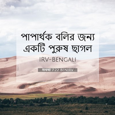 Picture 07 - গননা 7:22 BENIRV - পাপার্থক বলির - Bible Verse Picture