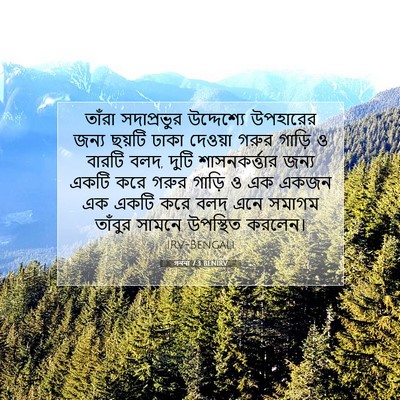 Picture 07 - গননা 7:3 BENIRV - তাঁরা সদাপ্রভুর - Bible Verse Picture