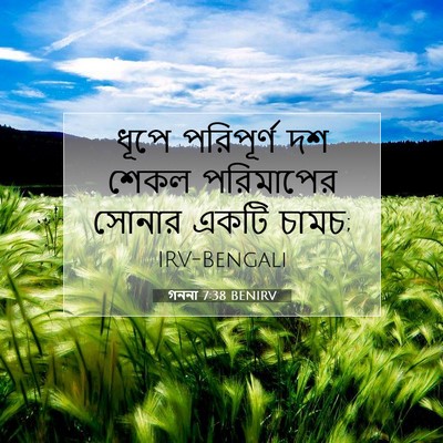 Picture 07 - গননা 7:38 BENIRV - ধূপে পরিপূর্ণ দশ - Bible Verse Picture