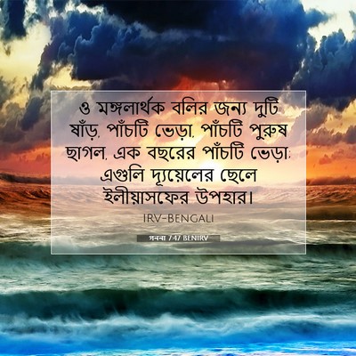 Picture 07 - গননা 7:47 BENIRV - ও মঙ্গলার্থক বলির - Bible Verse Picture