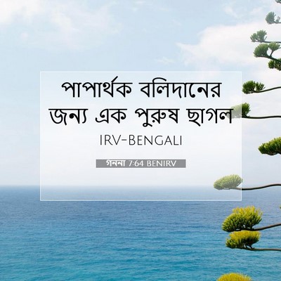 Picture 07 - গননা 7:64 BENIRV - পাপার্থক বলিদানের - Bible Verse Picture