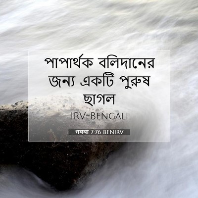 Picture 07 - গননা 7:76 BENIRV - পাপার্থক বলিদানের - Bible Verse Picture