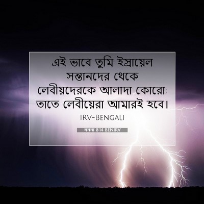 Picture 07 - গননা 8:14 BENIRV - এই ভাবে তুমি - Bible Verse Picture