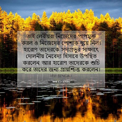 Picture 07 - গননা 8:21 BENIRV - তাই লেবীয়রা - Bible Verse Picture