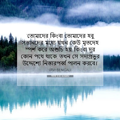 Picture 07 - গননা 9:10 BENIRV - ‘তোমাদের কিংবা - Bible Verse Picture