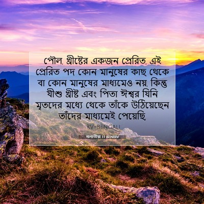 Picture 07 - গালাতীয়া 1:1 BENIRV - পৌল, খ্রীষ্টের - Bible Verse Picture
