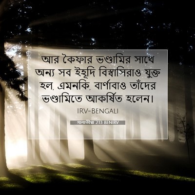 Picture 07 - গালাতীয়া 2:13 BENIRV - আর কৈফার ভণ্ডামির - Bible Verse Picture
