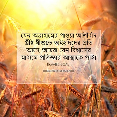 Picture 07 - গালাতীয়া 3:14 BENIRV - যেন অব্রাহামের - Bible Verse Picture