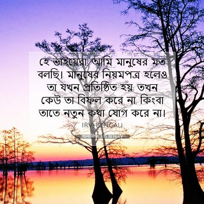 Picture 07 - গালাতীয়া 3:15 BENIRV - হে ভাইয়েরা, আমি - Bible Verse Picture