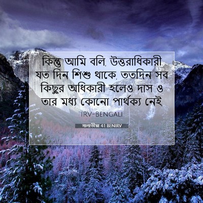 Picture 07 - গালাতীয়া 4:1 BENIRV - কিন্তু আমি বলি, - Bible Verse Picture