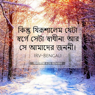 Picture 07 - গালাতীয়া 4:26 BENIRV - কিন্তু যিরূশালেম - Bible Verse Picture