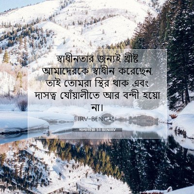 Picture 07 - গালাতীয়া 5:1 BENIRV - স্বাধীনতার জন্যই - Bible Verse Picture