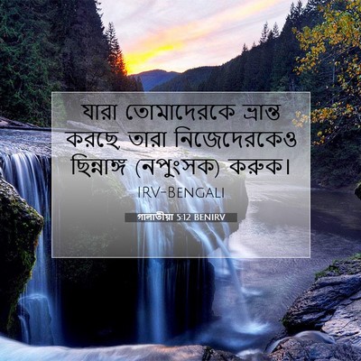 Picture 07 - গালাতীয়া 5:12 BENIRV - যারা তোমাদেরকে - Bible Verse Picture
