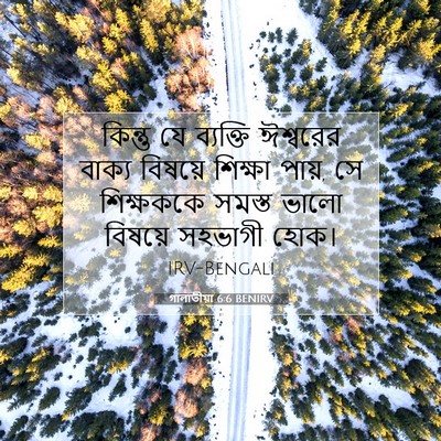 Picture 07 - গালাতীয়া 6:6 BENIRV - কিন্তু যে ব্যক্তি - Bible Verse Picture
