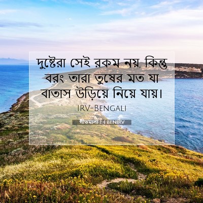 Picture 07 - গীতমালা 1:4 BENIRV - দুষ্টেরা সেই রকম - Bible Verse Picture