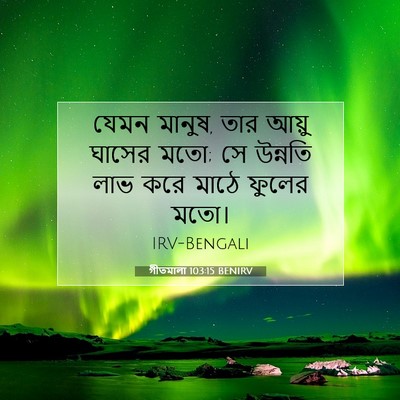 Picture 07 - গীতমালা 103:15 BENIRV - যেমন মানুষ, তার - Bible Verse Picture