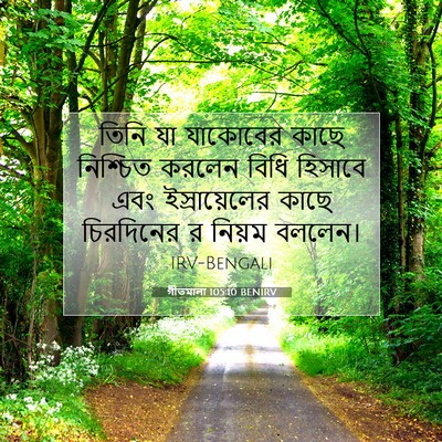 Picture 07 - গীতমালা 105:10 BENIRV - তিনি যা যাকোবের - Bible Verse Picture