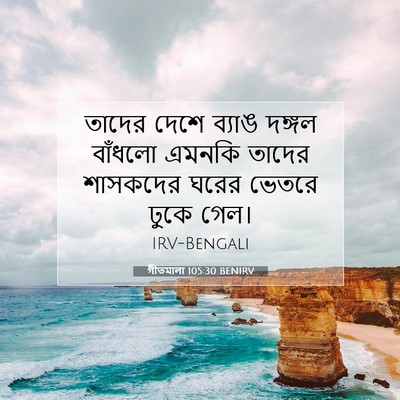 Picture 07 - গীতমালা 105:30 BENIRV - তাদের দেশে ব্যাঙ - Bible Verse Picture