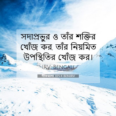 Picture 07 - গীতমালা 105:4 BENIRV - সদাপ্রভুুর ও তাঁর - Bible Verse Picture