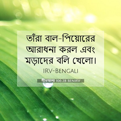Picture 07 - গীতমালা 106:28 BENIRV - তাঁরা - Bible Verse Picture