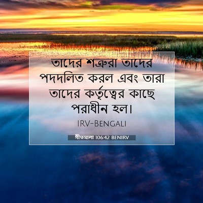 Picture 07 - গীতমালা 106:42 BENIRV - তাদের শত্রুরা - Bible Verse Picture