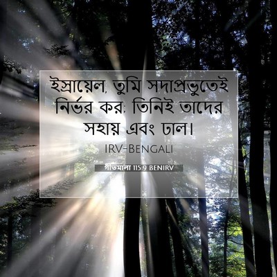 Picture 07 - গীতমালা 115:9 BENIRV - ইস্রায়েল, তুমি - Bible Verse Picture
