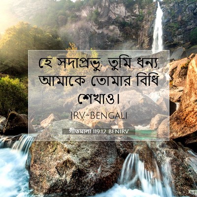 Picture 07 - গীতমালা 119:12 BENIRV - হে সদাপ্রভুু; তুমি - Bible Verse Picture