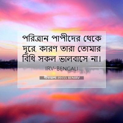 Picture 07 - গীতমালা 119:155 BENIRV - পরিত্রান পাপীদের - Bible Verse Picture