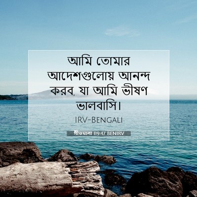 Picture 07 - গীতমালা 119:47 BENIRV - আমি তোমার - Bible Verse Picture