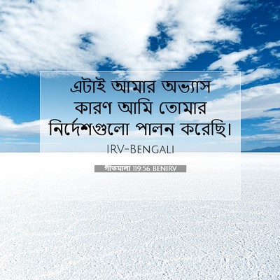 Picture 07 - গীতমালা 119:56 BENIRV - এটাই আমার অভ্যাস - Bible Verse Picture