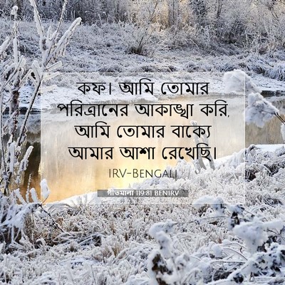 Picture 07 - গীতমালা 119:81 BENIRV - কফ। আমি তোমার - Bible Verse Picture