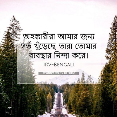 Picture 07 - গীতমালা 119:85 BENIRV - অহঙ্কারীরা আমার - Bible Verse Picture