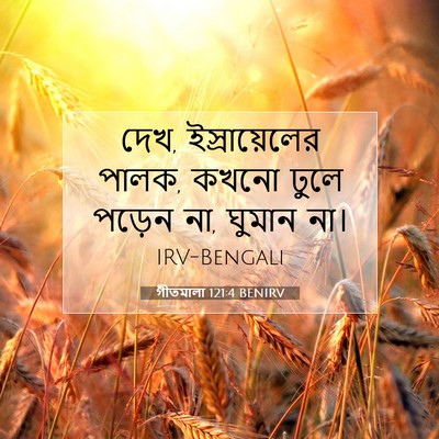 Picture 07 - গীতমালা 121:4 BENIRV - দেখ, ইস্রায়েলের - Bible Verse Picture