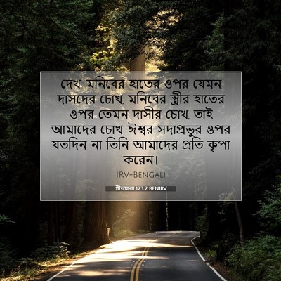 Picture 07 - গীতমালা 123:2 BENIRV - দেখ, মনিবের হাতের - Bible Verse Picture