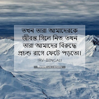 Picture 07 - গীতমালা 124:3 BENIRV - তখন তারা আমাদেরকে - Bible Verse Picture