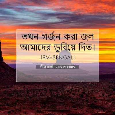 Picture 07 - গীতমালা 124:5 BENIRV - তখন গর্জন করা জল - Bible Verse Picture