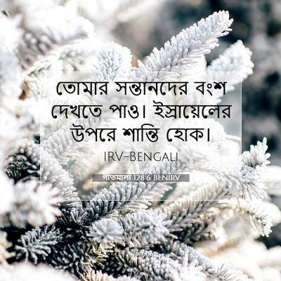 Picture 07 - গীতমালা 128:6 BENIRV - তোমার সন্তানদের - Bible Verse Picture
