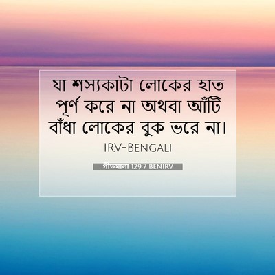 Picture 07 - গীতমালা 129:7 BENIRV - যা শস্যকাটা লোকের - Bible Verse Picture