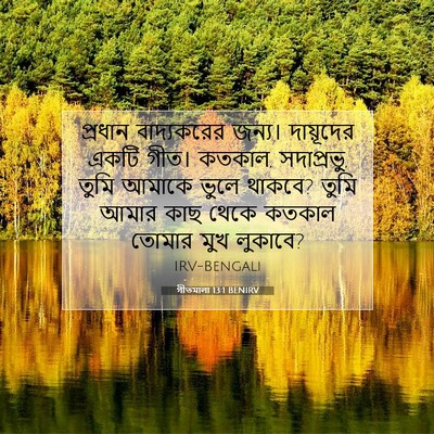 Picture 07 - গীতমালা 13:1 BENIRV - প্রধান বাদ্যকরের - Bible Verse Picture