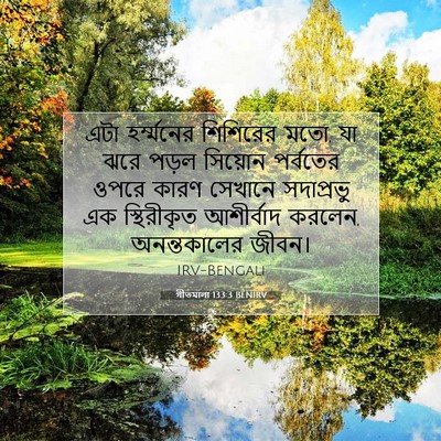 Picture 07 - গীতমালা 133:3 BENIRV - এটা হর্ম্মনের - Bible Verse Picture