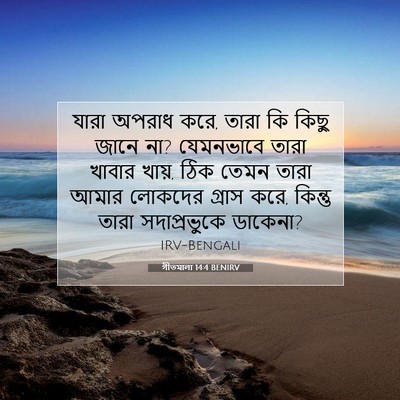 Picture 07 - গীতমালা 14:4 BENIRV - যারা অপরাধ করে, - Bible Verse Picture