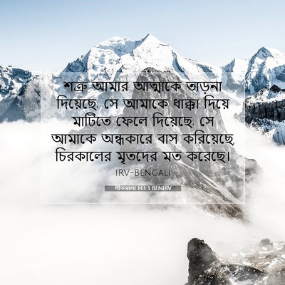 Picture 07 - গীতমালা 143:3 BENIRV - শত্রু আমার - Bible Verse Picture