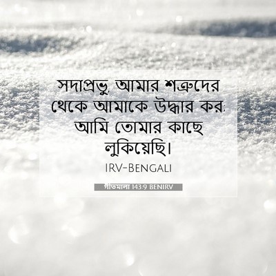 Picture 07 - গীতমালা 143:9 BENIRV - সদাপ্রভুু, আমার - Bible Verse Picture
