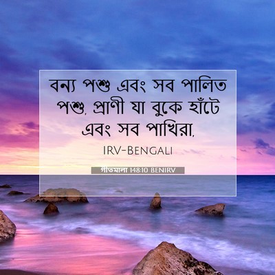 Picture 07 - গীতমালা 148:10 BENIRV - বন্য পশু এবং সব - Bible Verse Picture