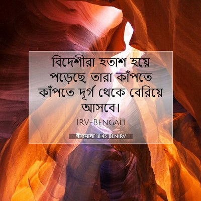 Picture 07 - গীতমালা 18:45 BENIRV - বিদেশীরা হতাশ - Bible Verse Picture