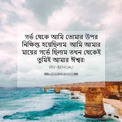 Picture 07 - গীতমালা 22:10 BENIRV - গর্ভ থেকে আমি - Bible Verse Picture