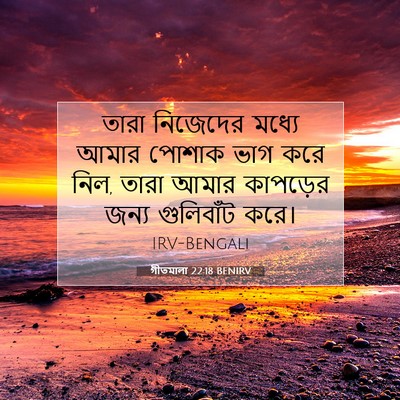 Picture 07 - গীতমালা 22:18 BENIRV - তারা নিজেদের - Bible Verse Picture