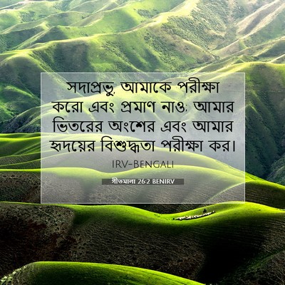 Picture 07 - গীতমালা 26:2 BENIRV - সদাপ্রভুু, আমাকে - Bible Verse Picture