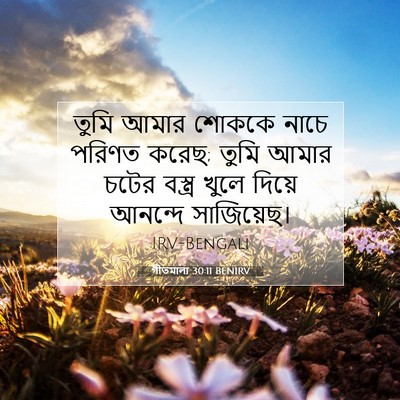 Picture 07 - গীতমালা 30:11 BENIRV - তুমি আমার শোককে - Bible Verse Picture