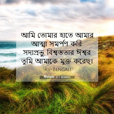 Picture 07 - গীতমালা 31:5 BENIRV - আমি তোমার হাতে - Bible Verse Picture